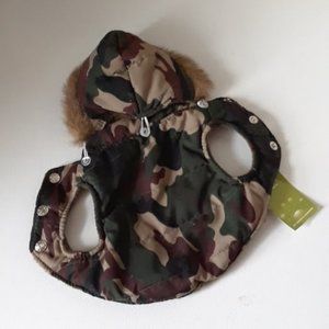 Dog coat camouflage army themed, XS